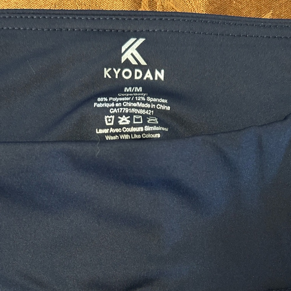 Kyodan Colorblock Gym Leggings Woman’s Black/Gray /Mauve Size Medium EUC - Picture 5 of 6